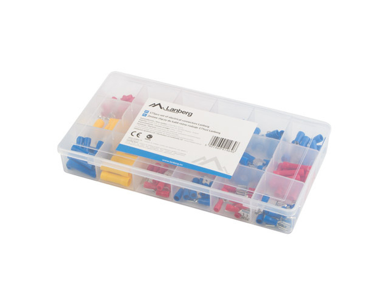 Zdjęcie produktu: Zestaw Złączy Do Kabli Różne Rodzaje 175szt W Pudełku Lanberg