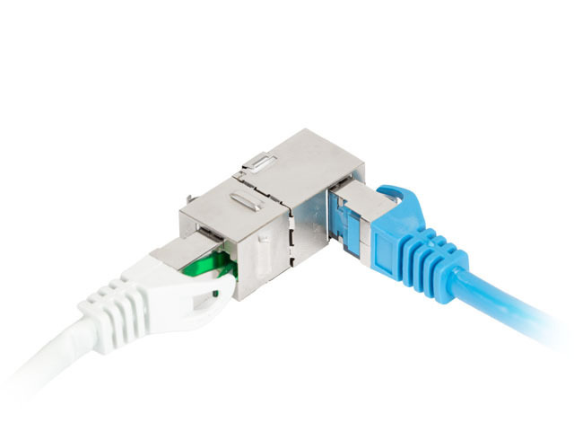 Łącznik Keystone Gniazdo RJ45 do RJ45 FTP Kat.5E 90 Złączka Sieciowa Lanberg Łącznik Keystone Gniazdo RJ45 do RJ45 FTP Kat.5E 90 Złączka Sieciowa Lanberg
