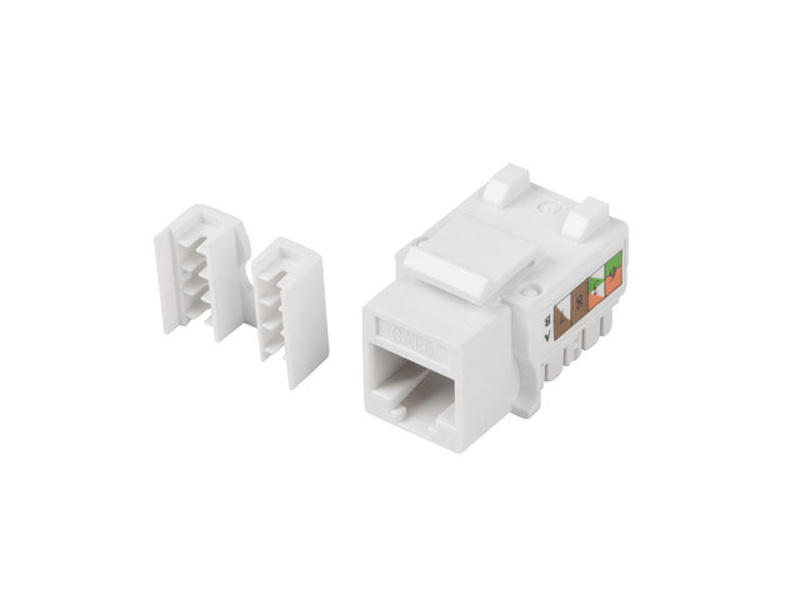 Zdjęcie produktu: Moduł Keystone Gniazdo RJ45 do LSA UTP Kat.6 90° Do Puszki Montażowej Lanberg