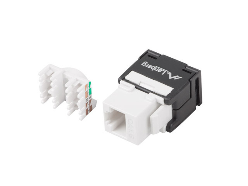 Zdjęcie produktu: Moduł Keystone Gniazdo Beznarzędziowy RJ45 do LSA 180° UTP Kat.6A Lanberg Zdjęcie produktu: Moduł Keystone Gniazdo Beznarzędziowy RJ45 do LSA 180° UTP Kat.6A Lanberg