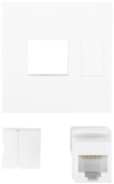 Lanberg Gniazdo 45x45 RJ45 + Keystone Kat. 6