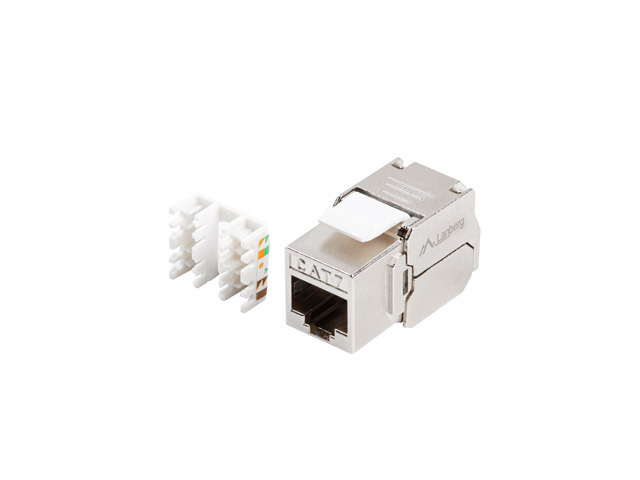Moduł Keystone Gniazdo Beznarzędziowy RJ45 do LSA 180° FTP Kat.7 Lanberg