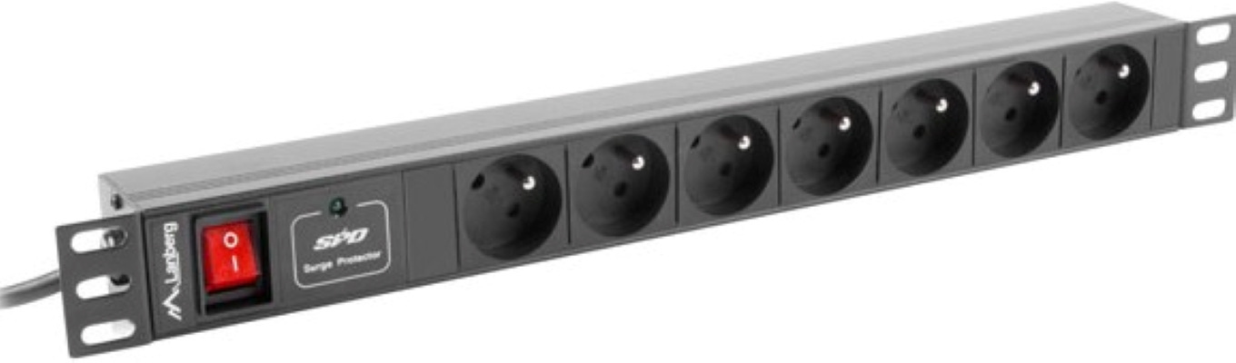 Lanberg Rack PDU 1U 16A 7x 230V PL 2m
