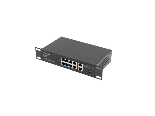 Lanberg Switch 8x 100mb Poe+/2x 1gb Rack 10" & 19" Gigabit Ethernet 120w Lanberg Switch 8x 100mb Poe+/2x 1gb Rack 10" & 19" Gigabit Ethernet 120w