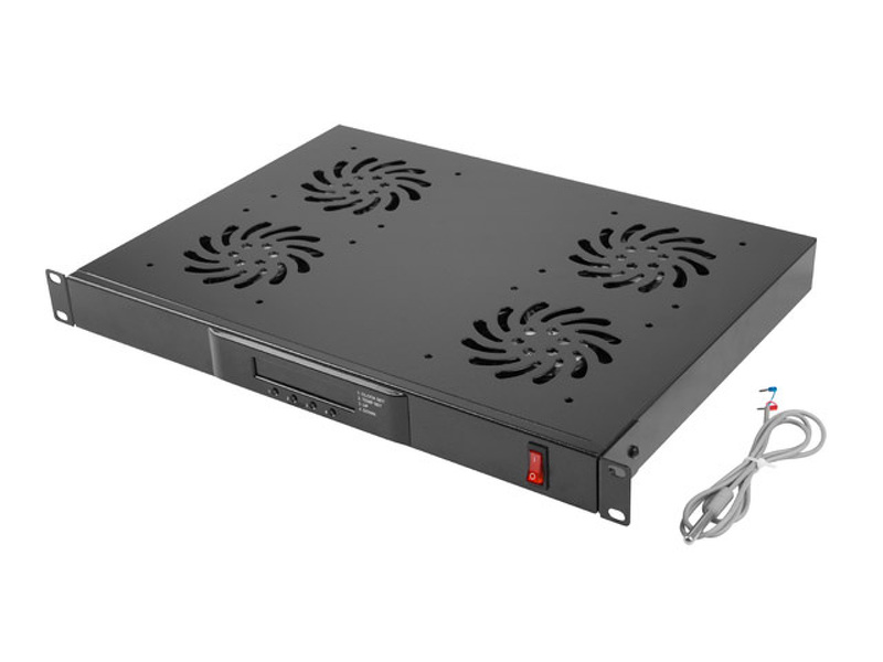 Zdjęcie produktu: Panel Wentylacyjny LCD Poziomy 1U Z Termostatem Do Szaf 19" 4 Wentylatory 230V Lanberg Czarny Zdjęcie produktu: Panel Wentylacyjny LCD Poziomy 1U Z Termostatem Do Szaf 19" 4 Wentylatory 230V Lanberg Czarny