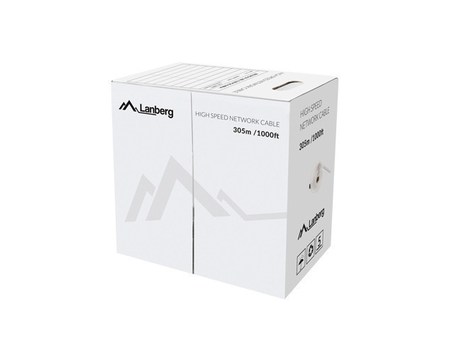 Kabel Lan UTP Kat.5E 305m Drut Cu Fluke Passed Lanberg - pomarańczowy (LCU5-12CU-0305-O) Kabel Lan UTP Kat.5E 305m Drut Cu Fluke Passed Lanberg - pomarańczowy (LCU5-12CU-0305-O)