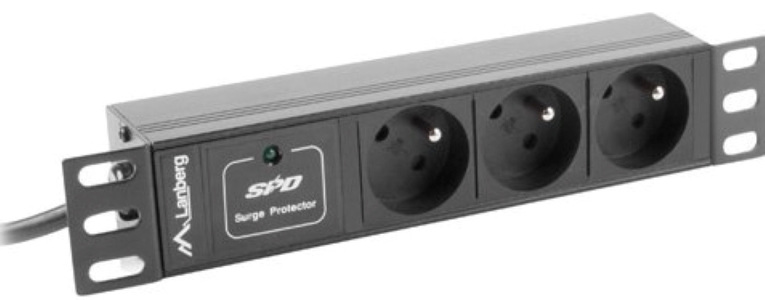 Miniatura produktu: Listwa zasilająca Lanberg Rack PDU 10" 1U 10a 3x 230V PL 2m Czarna C14