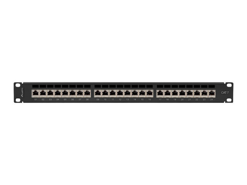 Zdjęcie produktu: Patch Panel 24 Port 1U 19” Kat.7 Ekranowany Lanberg Czarny