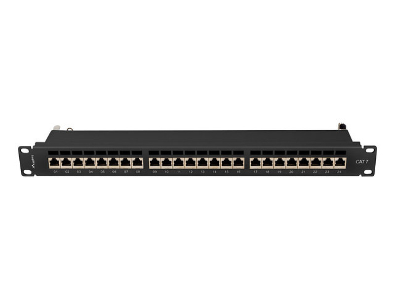 Zdjęcie produktu: Patch Panel 24 Port 1U 19” Kat.7 Ekranowany Lanberg Czarny