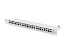 Miniatura zdjęcia: Patch Panel 24 Port 1U 19” Kat.7 Ekranowany Lanberg Szary