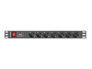 Miniatura zdjęcia: Lanberg Rack PDU 1U 16A 7x Schuko 2m