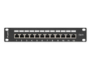 Miniatura zdjęcia: Patch Panel 12 Port 1U 10" Ekranowany Kat.6 Lanberg Czarny