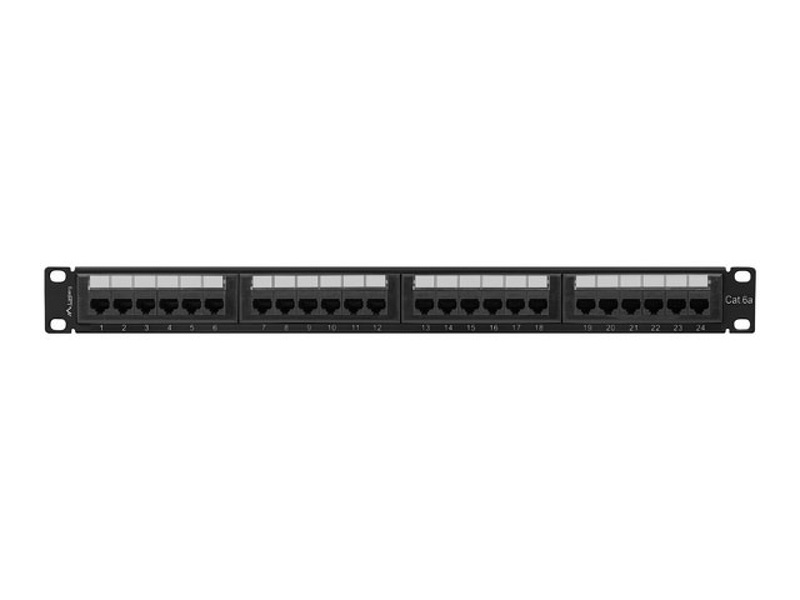Zdjęcie produktu: Patch Panel 24 Port 1U 19” Kat.6A Lanberg Czarny