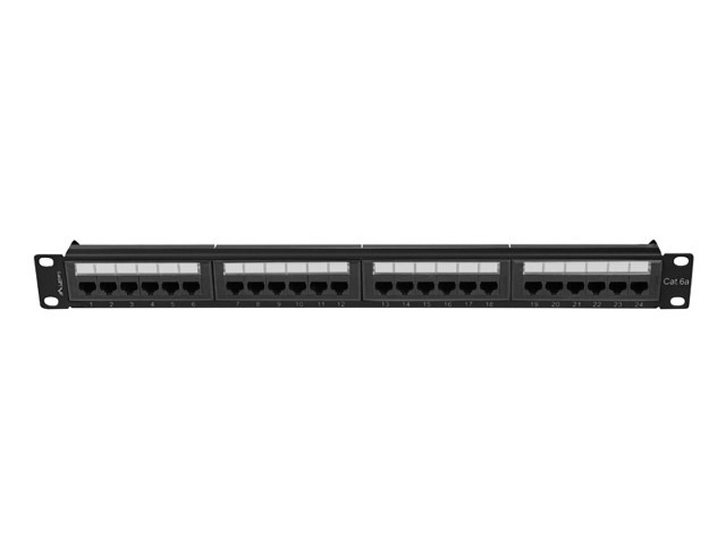 Zdjęcie produktu: Patch Panel 24 Port 1U 19” Kat.6A Lanberg Czarny