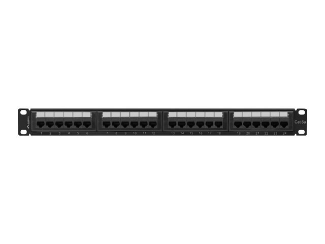 Patch Panel 24 Port 1U 19” Kat.6A Lanberg Czarny