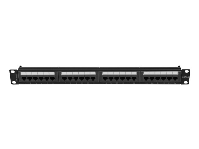 Patch Panel 24 Port 1U 19” Kat.6A Lanberg Czarny