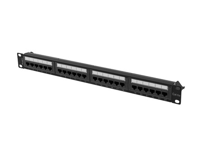 Miniatura produktu: Patch Panel 24 Port 1U 19” Kat.6A Lanberg Czarny