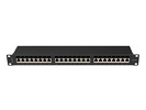 Miniatura zdjęcia: Patch Panel 24 Port 1U 19” Kat.6A Ekranowany Lanberg Czarny