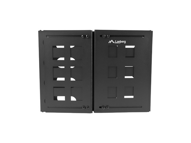 Rama Wisząca Rozkładana 19" 8u 497x400/240 Lanberg Czarna