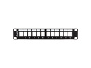 Miniatura zdjęcia: Patch Panel Pusty 12 Port 1U 10" Z Organizerem Do Modułów Keystone Lanberg Czarny