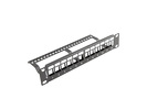 Miniatura zdjęcia: Patch Panel Pusty 12 Port 1U 10" Z Organizerem Do Modułów Keystone Lanberg Czarny