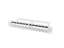 Patch Panel Pusty 12 Port 1U 10" Z Organizerem Do Modułów Keystone Lanberg Szary