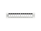 Miniatura zdjęcia: Patch Panel Pusty 12 Port 1U 10" Z Organizerem Do Modułów Keystone Lanberg Szary