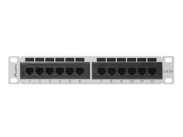 Patch Panel 12 Port 1U 10" Kat.5E Lanberg Szary