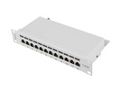 Patch Panel 12 Port 1U 10" Ekranowany Kat.5E Lanberg Szary
