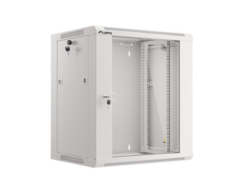 Zdjęcie produktu: Lanberg Szafa Instalacyjna Rack Wisząca 19" 12U 570x450 Szybki Montaż Szara (Flat Pack)