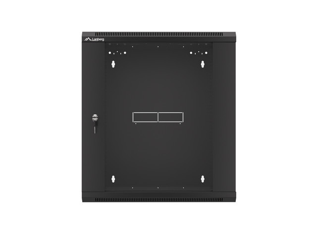 Lanberg Szafa Instalacyjna Rack Wisząca 19" 12U 570x600 Szybki Montaż Czarna (Flat Pack)