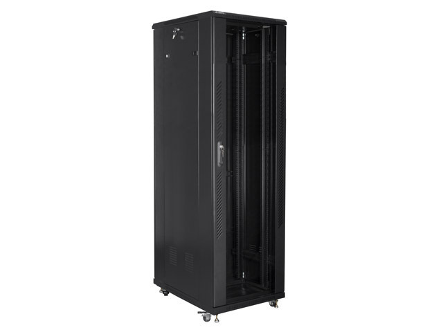 Szafa Instalacyjna Rack Stojąca 19" 42U 600x1000 Czarna (Flat Pack) Lanberg