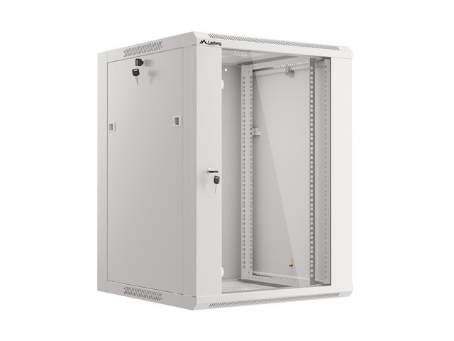 Lanberg Szafa Instalacyjna Rack Wisząca 19" 15u 570x600 Szybki Montaż Szara (Flat Pack)