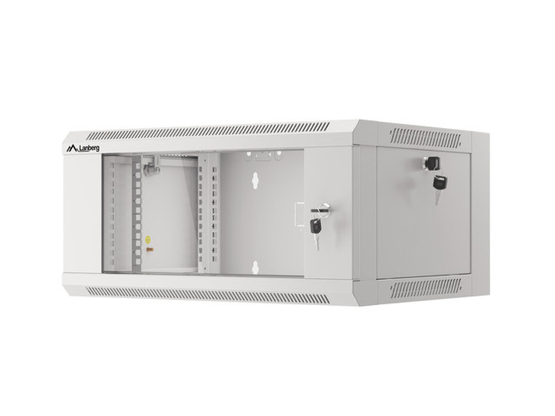 Zdjęcie produktu: Lanberg Szafa Instalacyjna Rack Wisząca 19" 4u 570x450 Szybki Montaż Szara (Flat Pack)