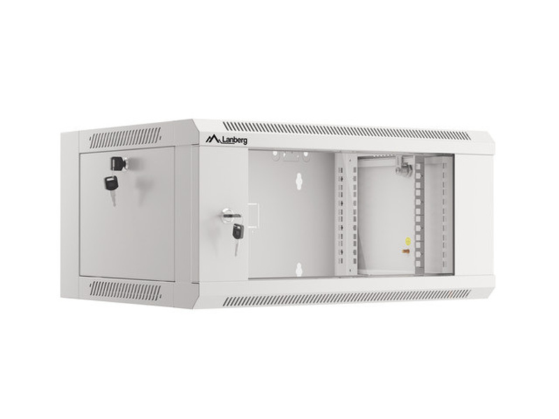 Zdjęcie produktu: Lanberg Szafa Instalacyjna Rack Wisząca 19" 4u 570x450 Szybki Montaż Szara (Flat Pack)
