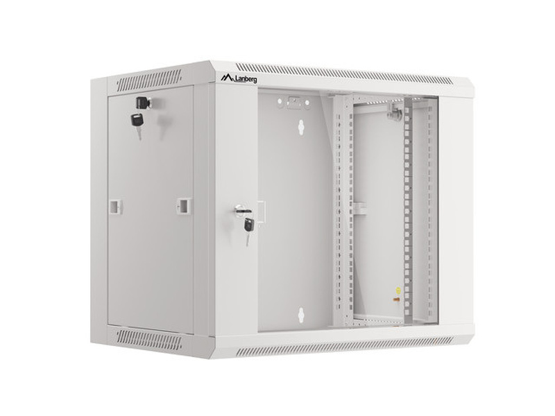 Zdjęcie produktu: Lanberg Szafa Instalacyjna Rack Wisząca 19" 9u 570x450 Szybki Montaż Szara (Flat Pack)