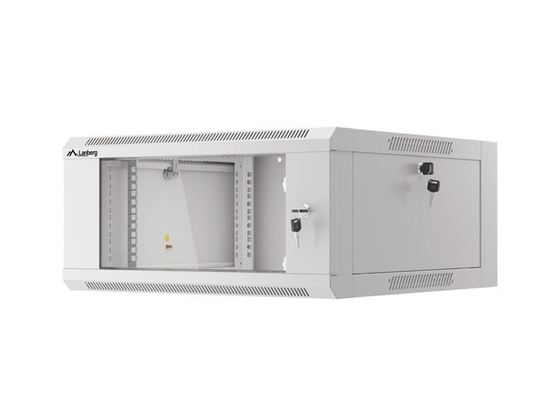 Zdjęcie produktu: Szafa Instalacyjna Rack Wisząca 19" 4U 570x600 Szybki Montaż Szara Lanberg (Flat Pack)