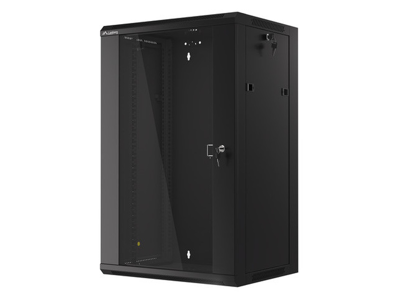 Zdjęcie produktu: Lanberg Szafa Instalacyjna Rack Wisząca 19" 18u 570x450 Szybki Montaż Czarna (Flat Pack)