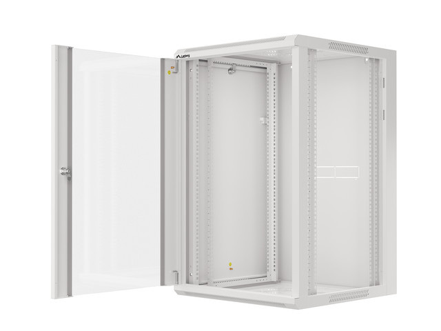 Lanberg Szafa Instalacyjna Rack Wisząca 19" 18u 570x600 Szybki Montaż Szara (Flat Pack)