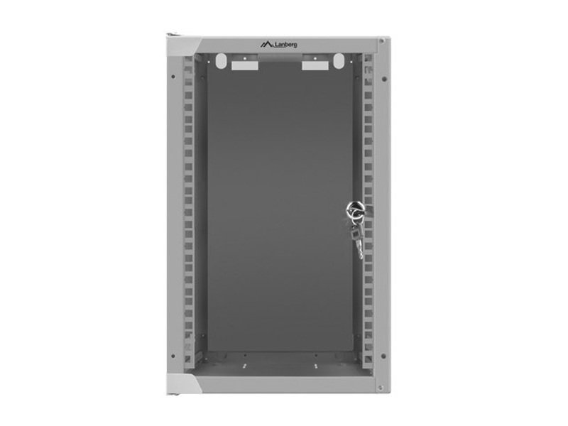 Zdjęcie produktu: Szafa Instalacyjna Rack Wisząca 10" 9u 280x310 Szara Drzwi Metalowe Lanberg (Flat Pack)