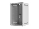 Miniatura zdjęcia: Szafa Instalacyjna Rack Wisząca 10" 9u 280x310 Szara Drzwi Metalowe Lanberg (Flat Pack)