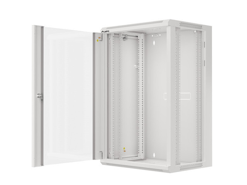 Zdjęcie produktu: Lanberg Szafa Instalacyjna Rack Wisząca 19" 18u 570x450 Szybki Montaż Szara (Flat Pack)