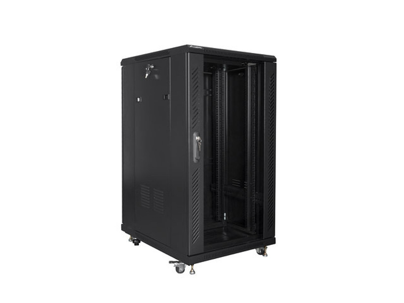 Zdjęcie produktu: Szafa Instalacyjna Rack Stojąca 19" 22U 600x800 Czarna (Flat Pack) Lanberg