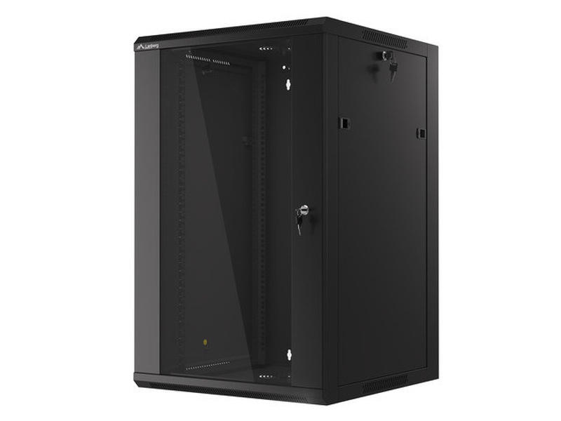 Zdjęcie produktu: Lanberg Szafa Instalacyjna Rack Wisząca 19" 18u 570x600 Szybki Montaż Czarna (Flat Pack)