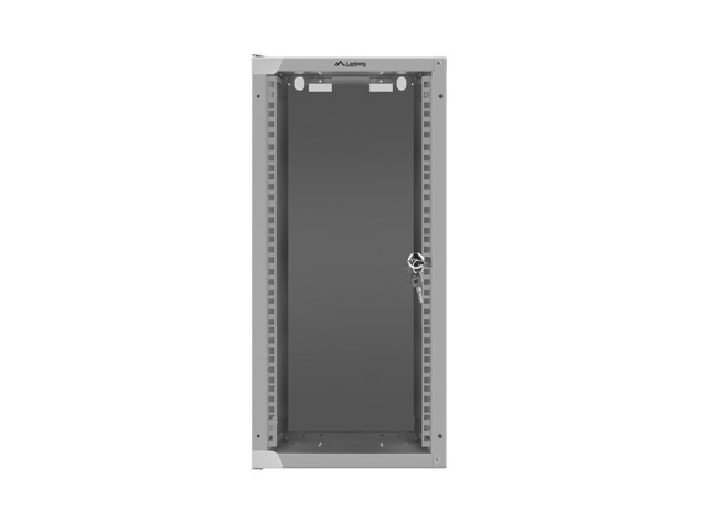Szafa Instalacyjna Rack Wisząca 10" 12U 280x310 Szara Drzwi Szklane (Flat Pack) Lanberg