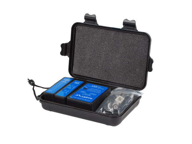 Tester przewodów Lan Lanberg , Poe RJ45, RJ11, Coaxial Nt-0404 Tester przewodów Lan Lanberg , Poe RJ45, RJ11, Coaxial Nt-0404