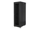 Szafa Instalacyjna Rack Stojąca 19" 42U 800x1000 Czarna Drzwi Perforowane (Flat Pack) Lanberg