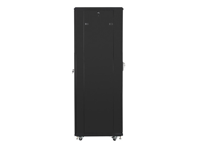 Szafa Instalacyjna Rack Stojąca 19" 42U 600x800 Czarna Drzwi Perforowane (Flat Pack) Lanberg