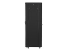 Miniatura zdjęcia: Szafa Instalacyjna Rack Stojąca 19" 42U 600x800 Czarna Drzwi Perforowane (Flat Pack) Lanberg