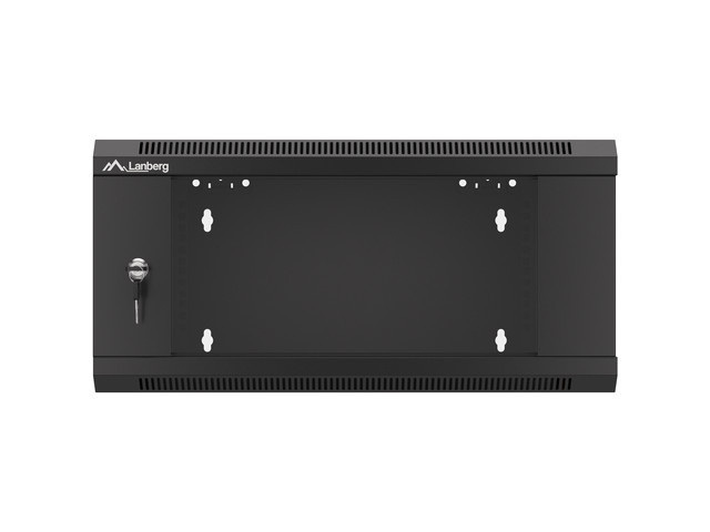 Szafa Instalacyjna Rack Wisząca 19" 4U 570x600 Szybki Montaż Czarna Lanberg (Flat Pack)